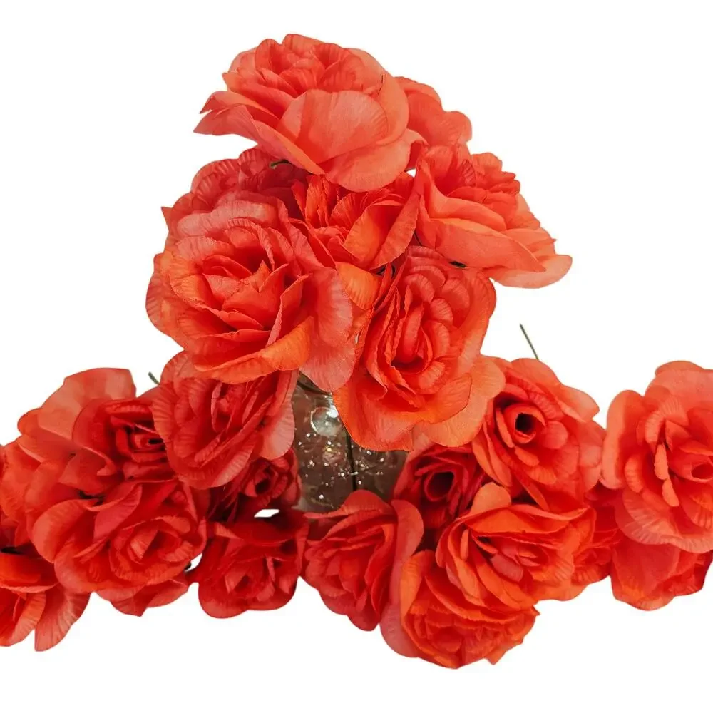 Artificial Coral Silk Roses 3